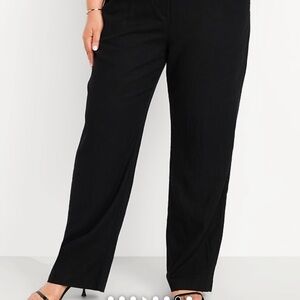 Old Navy Taylor Extra High Waisted Wide Leg Black Women's Trouser Pants XL